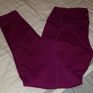 Til You Collapse Plum Heart booty leggings